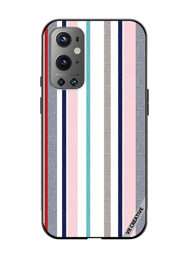 VR CREATIVE Protective Case Cover For OnePlus 9 Pro Strips Design Multicolour - Image 1