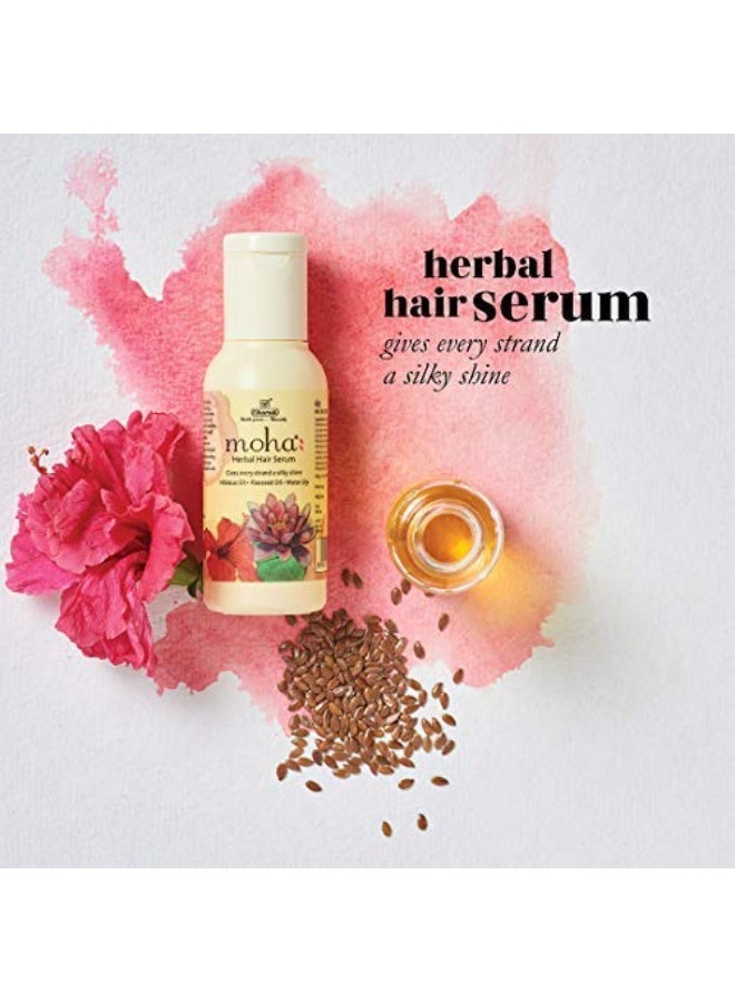 موها: سيروم عشبي للشعر لشعر قوي وخالٍ من التشابك والتجعد، سيروم للجنسين بخلاصة بذور الكتان والكركديه وزنبق الماء - 30 مل (عبوة من قطعة واحدة) - Image 5