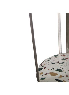 DANUBE HOME Venveto Round End Table - White Pattern  - Image 4