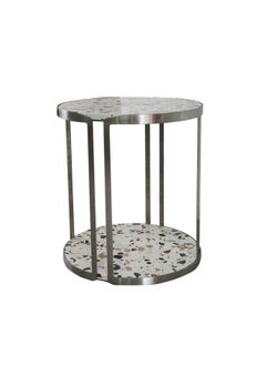 DANUBE HOME Venveto Round End Table - White Pattern  - Image 5