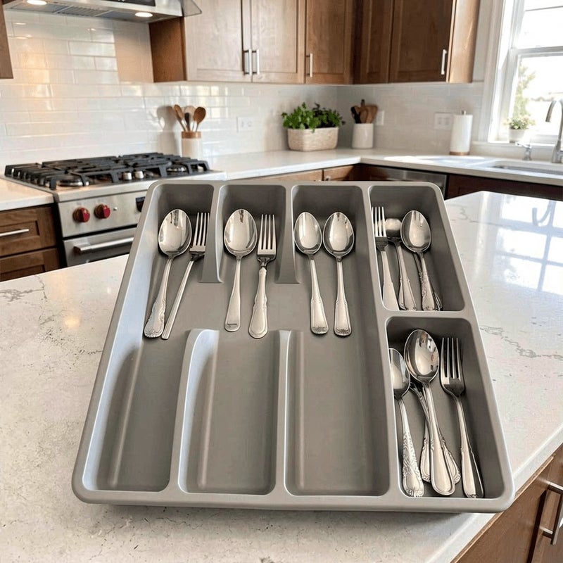 Multifunctional Kitchen Drawer Tray for Knives Forks Spoons - Image 2