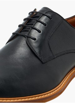DUCHINI Mens Solid Lace-Up Derby Shoes  - Image 3