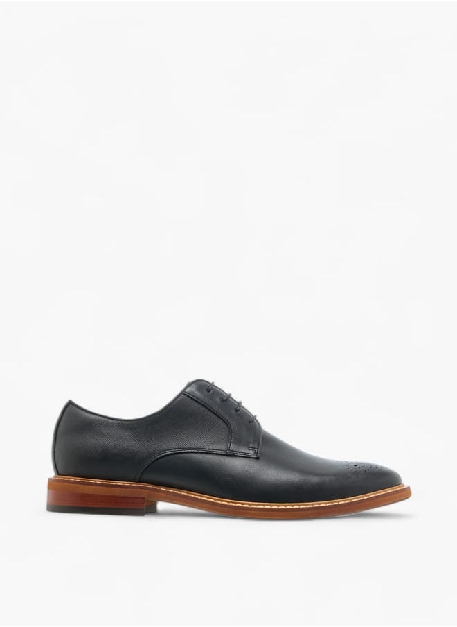 DUCHINI Mens Solid Lace-Up Derby Shoes  - Image 2