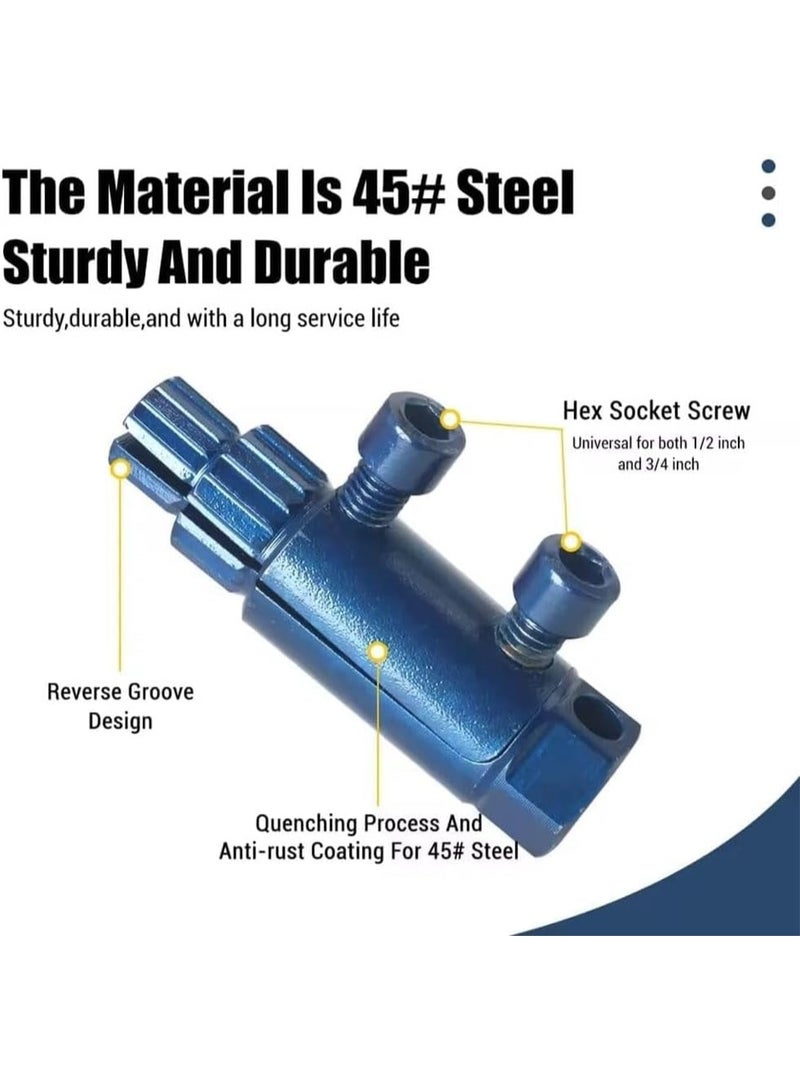 JOGAMS Stripped Screw Extractor Broken Pipe Thread Extractor Tool Broken Valve Thread Extractor for 1/2" 3/4" 1" Pipes Removes Rusted Damaged Faucet Bolts and Pipe Threads - Image 4