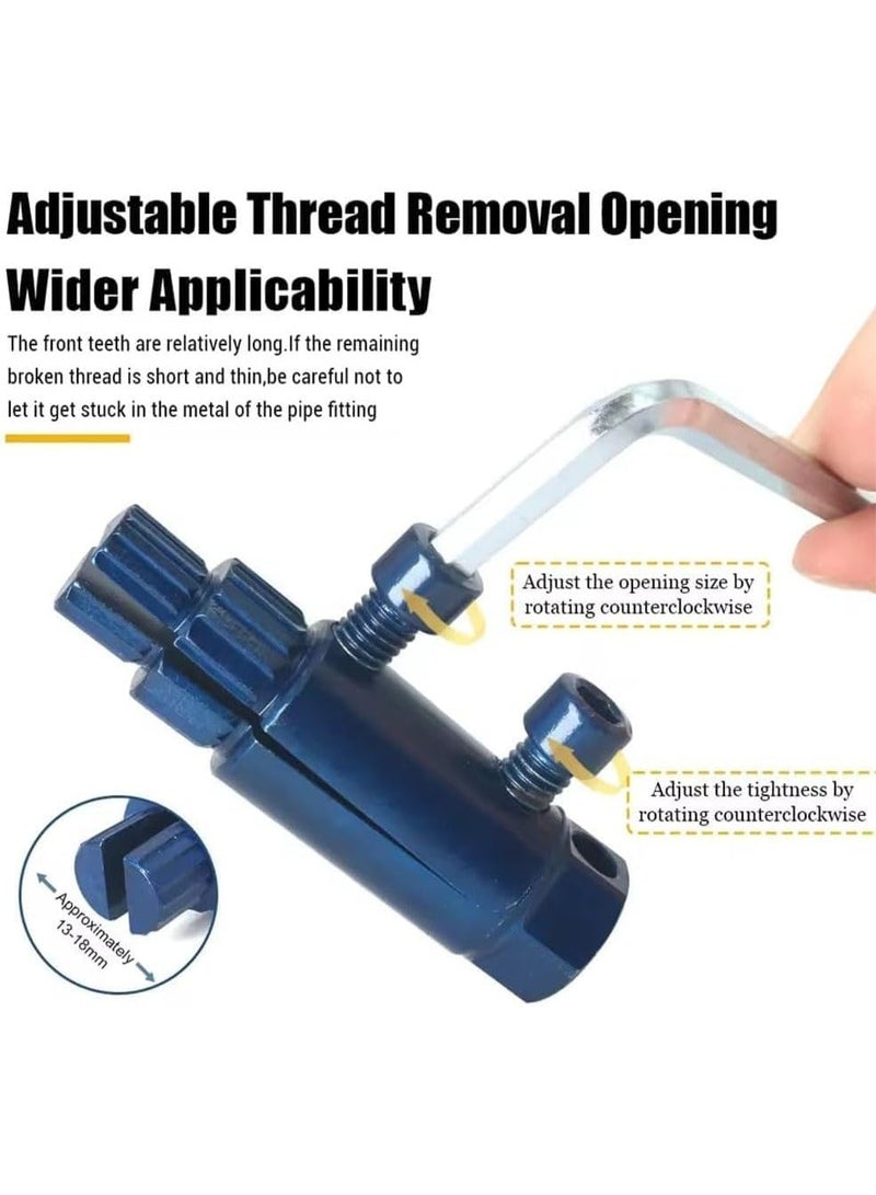 JOGAMS Stripped Screw Extractor Broken Pipe Thread Extractor Tool Broken Valve Thread Extractor for 1/2" 3/4" 1" Pipes Removes Rusted Damaged Faucet Bolts and Pipe Threads - Image 3