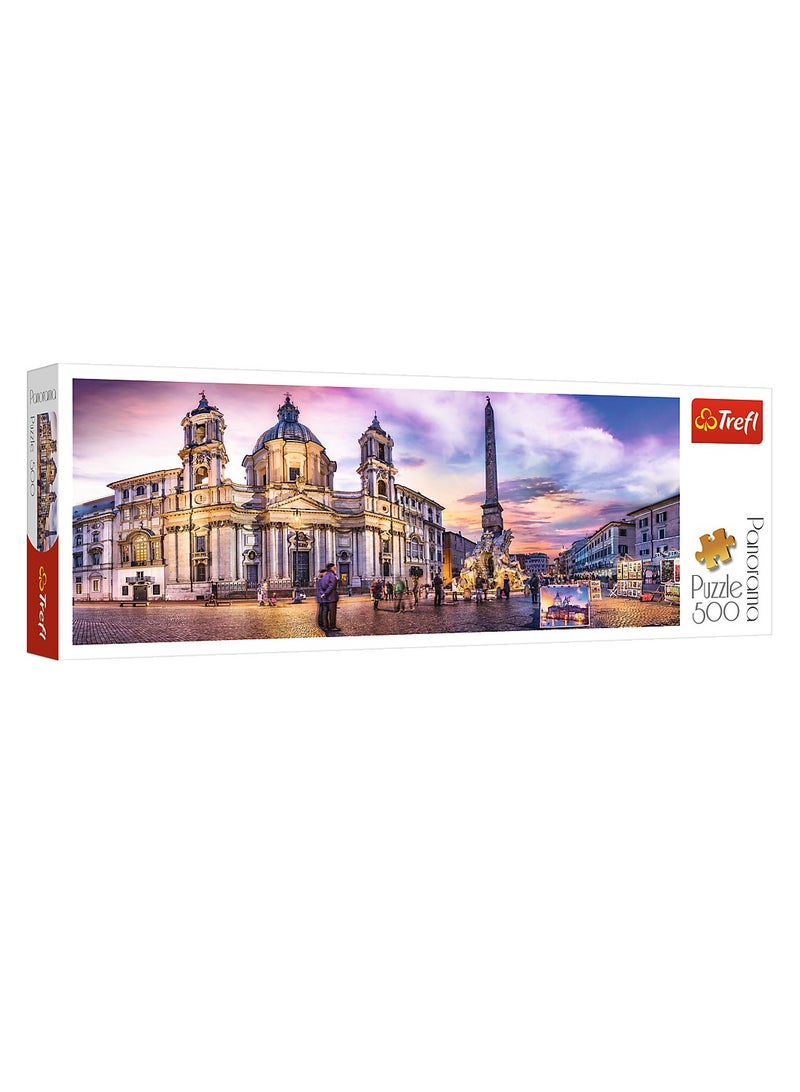 Trefl Trefl - Piazza Navona Rome Panorama Puzzle 500 Pieces - 29501 - Image 1