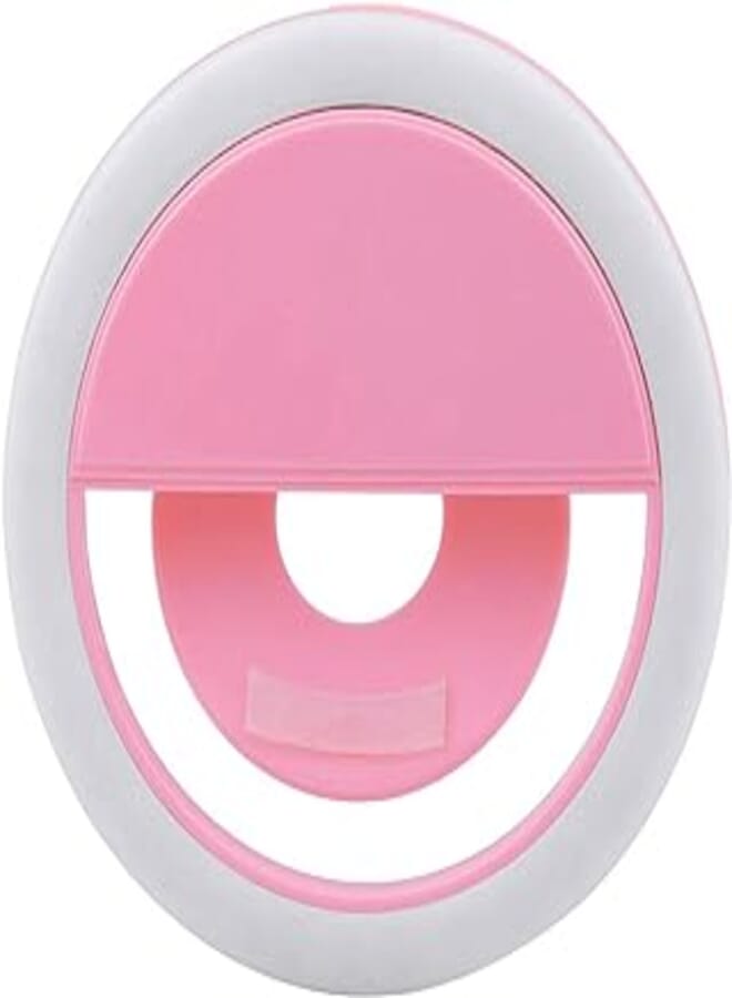 Phone Selfie Light Portable Clip-on Flash LED Phone Ring Light For Mobile Phone - Pink