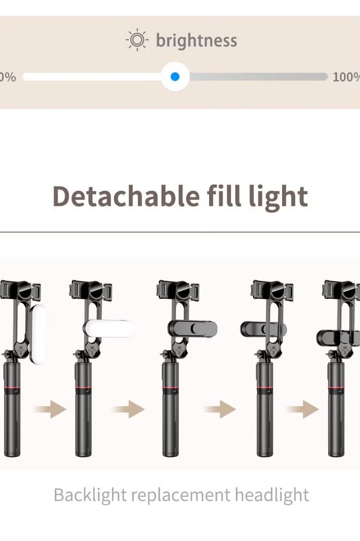 XiuWoo Selfie Stick Tripod, Extendable Tripod with Rechargeable Bluetooth Remote,Removable fill light， Compatible with iPhone and Android Smartphones, Perfect for Travel, Vlog, Video and Photo, Black - Image 5