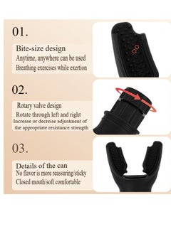 Healife Lung breathing trainer, adjustable resistance, improve lung capacity and abdominal strength, inspiratory muscle trainer equipment, endurance training, suitable for runners, athletes, sports enthusiasts  - Image 5