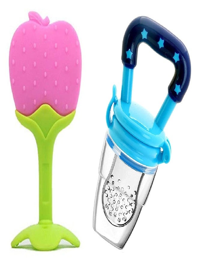 Lappu Infant Silicone Fruit Shape Teether For Baby 6-12 Months|Baby Teether 3-6 Months Babies|Teether Teether For 6 To 12 Months Baby Bpa Free Combo Pack (Multi_17) - Image 1