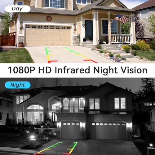 FEISIKE Backup Camera, 1080P IR Night Vision with Monitor, Easy Setup Plug-Play Rear View Camera, 150 Degrees Wide Angle, IP68 Waterproof, 4.3" Display for Car Truck SUV - Image 3