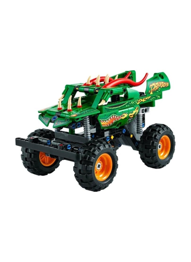 LEGO - Technic Monster Jam 42149 Dragon Set for Kids 7 Years Old and Up; 2-in-1 Set for Kids Who Love Buildable Models and Toy Trucks; Ramadan Gift for Kids 7+ Years Old - Image 1