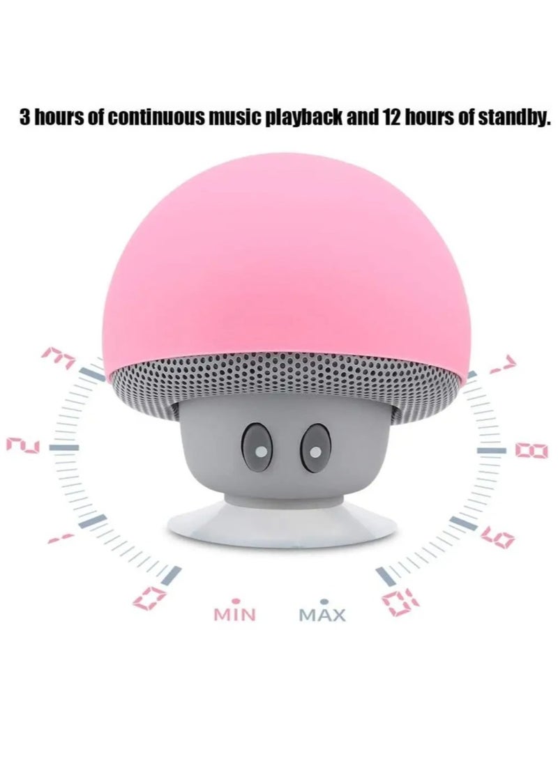 AROAQ Portable Bluetooth Speaker, High Quality Wireless Mushroom Speaker With Built In Microphone, Noise Cancelation Subwoofer With Suction Cup, Phone USB Speaker For Cycling Picnic Outdoor, (1pc, Yellow) - Image 2