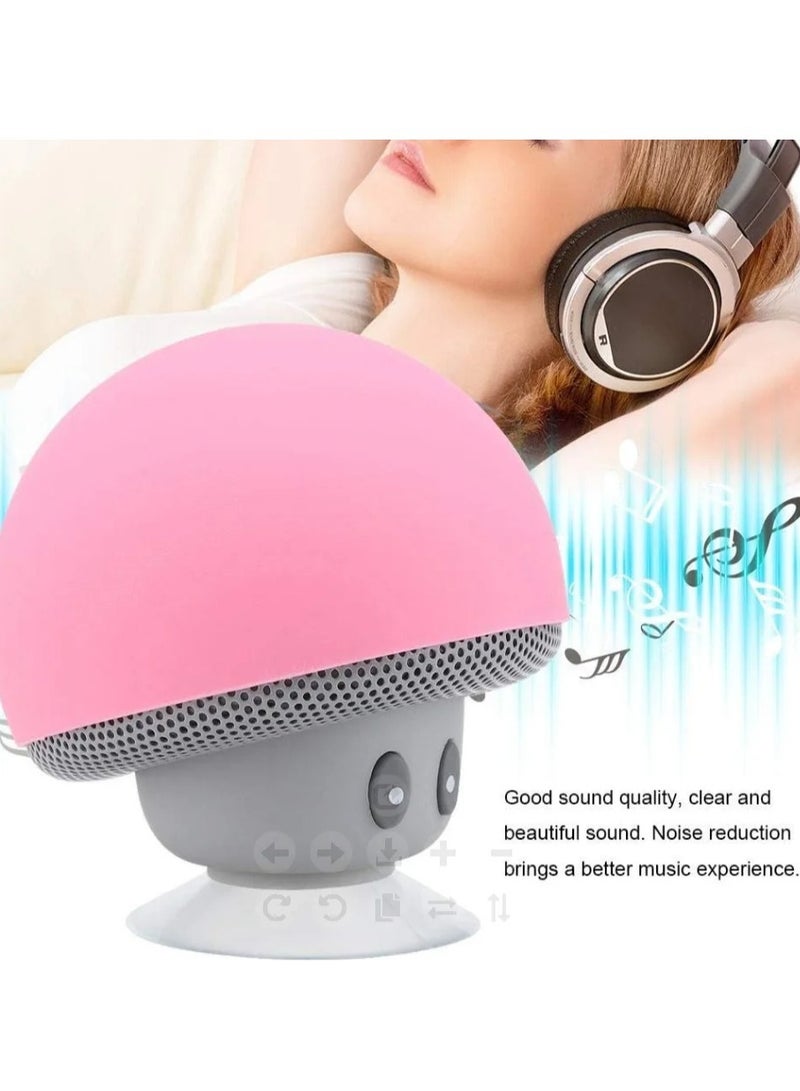 AROAQ Portable Bluetooth Speaker, High Quality Wireless Mushroom Speaker With Built In Microphone, Noise Cancelation Subwoofer With Suction Cup, Phone USB Speaker For Cycling Picnic Outdoor, (1pc, Yellow) - Image 5