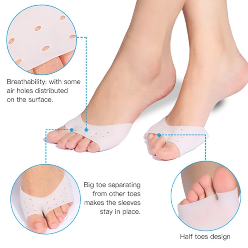 Toe Protective Cover 1 Pair Silicone Foot Toe Cushion Pad Protective Sleeve for Walking - Image 5
