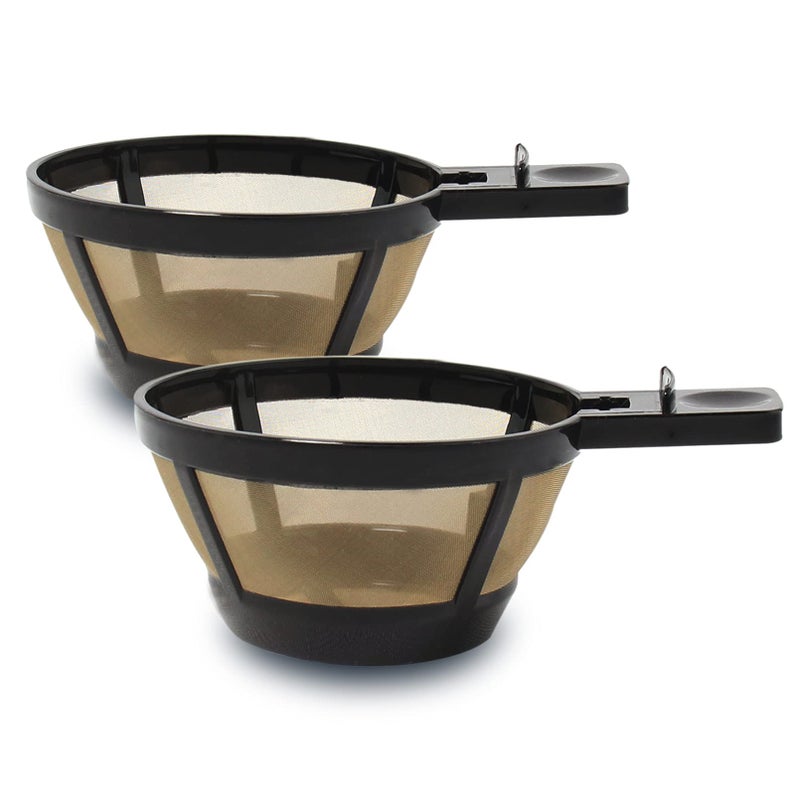 Cestlaive Gold Reusable Single Serve Brew Replacement Coffee Basket Grounds Filter, Compatible with Hamilton 2-Way Brewer Coffee Maker Models 49980A, 49980Z, 47650, 49933 Accessories Part, 2-Pack - Image 1