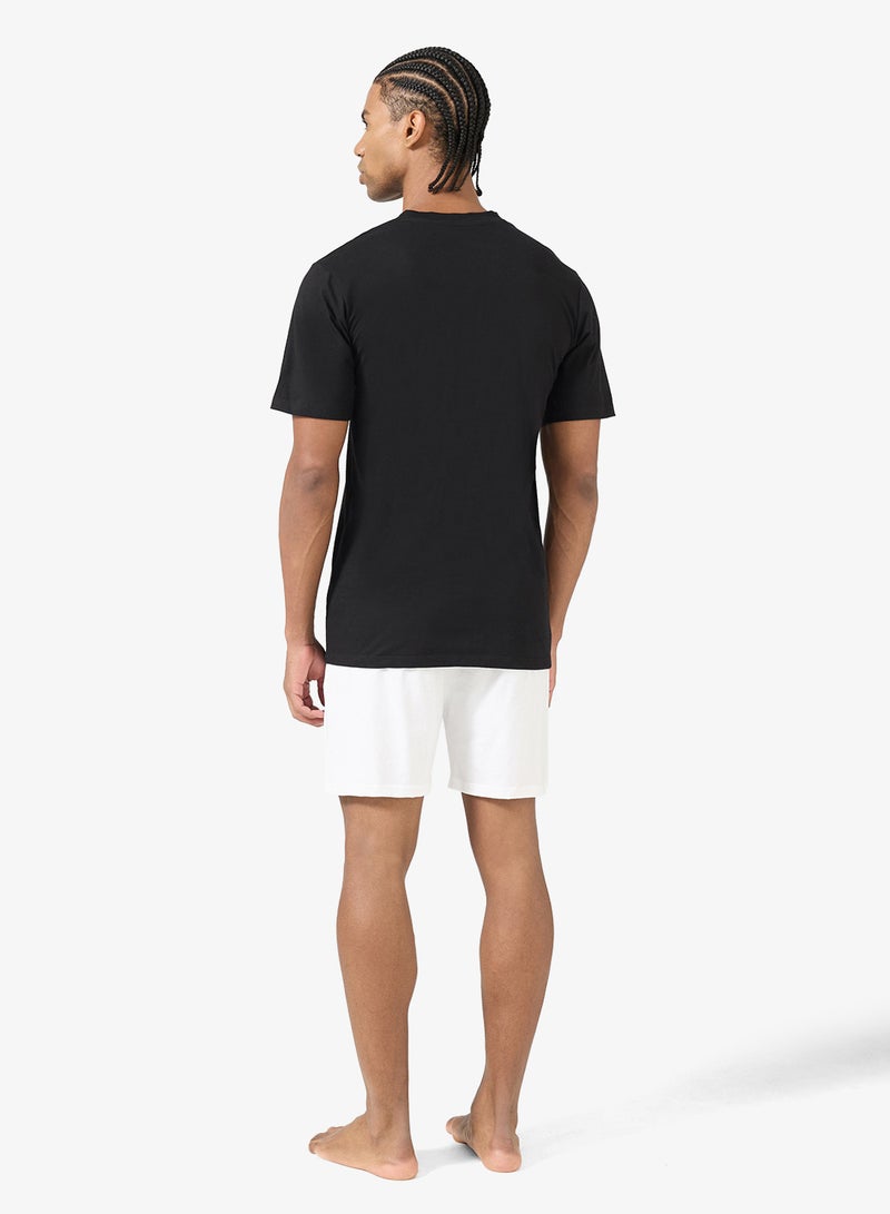 سفنتي فايف طقم بيجامة تي شيرت وشورت - Image 2