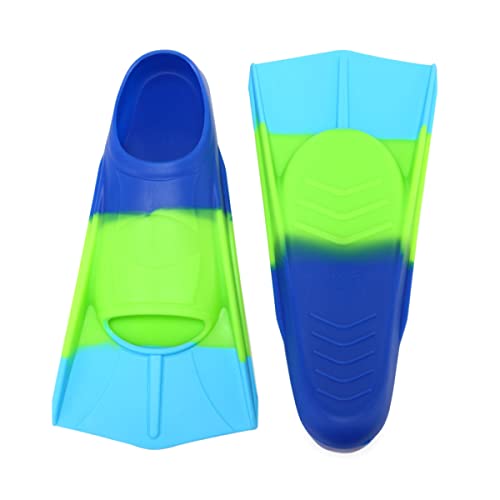 Fanwill Kids Swim Fins,Short Comfortable Flippers for Lap Swimming and Training for Child,Girls,Boys,Beginners Blue/Green/SkyBlue(L) - Image 5