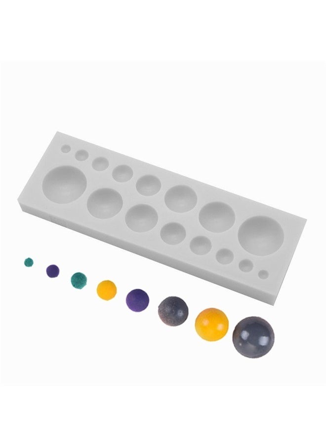 yongsheng Round Silicone Fondant Mold Grey，Gem Silicone Mold, Round Resin Pendant Mold Clear Round Silicone Mold for Earrings Jewelry Making Casting Craft  - Image 2