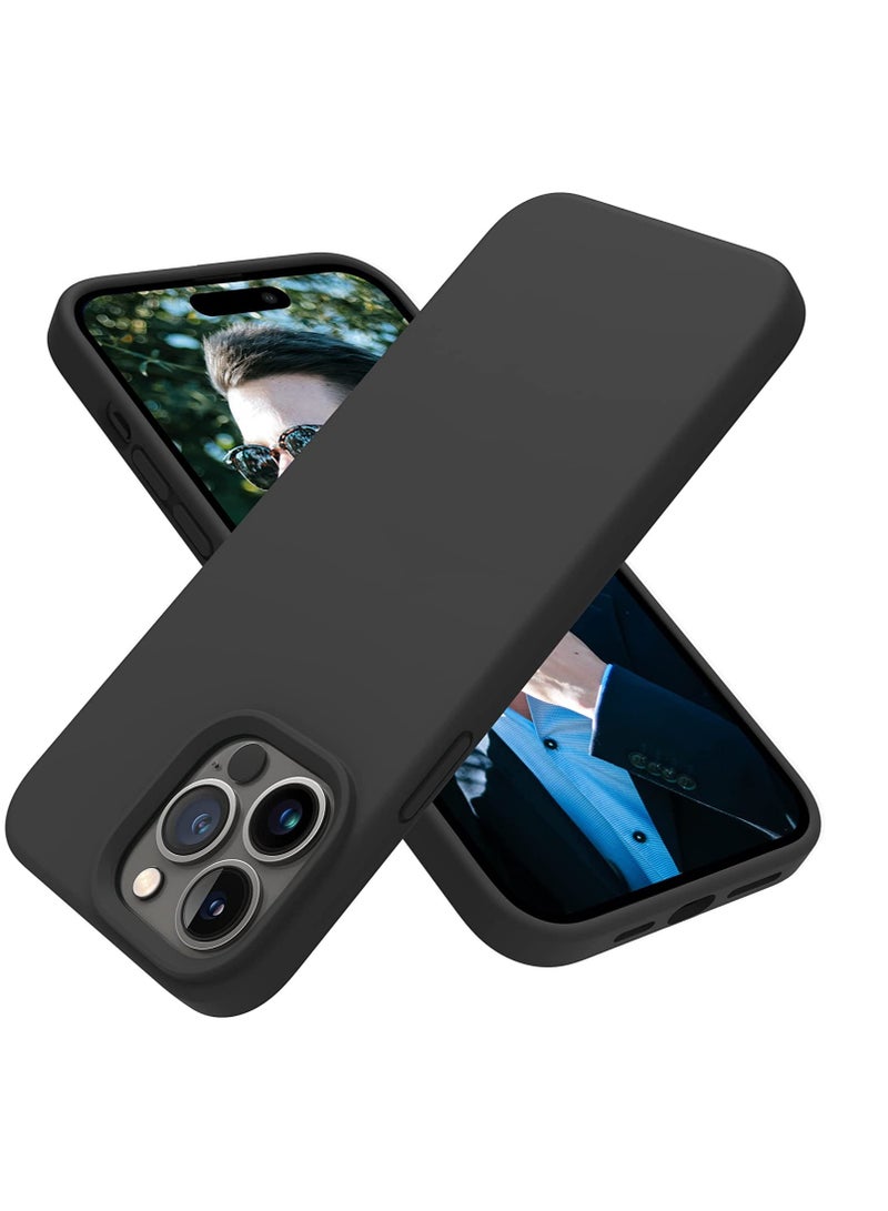 ELTRAZONE Designed for iPhone 14 Pro Max Case, Silicone Shockproof Slim Thin Phone Case for iPhone 14 Pro Max 6.7 inch (Black) - Image 1