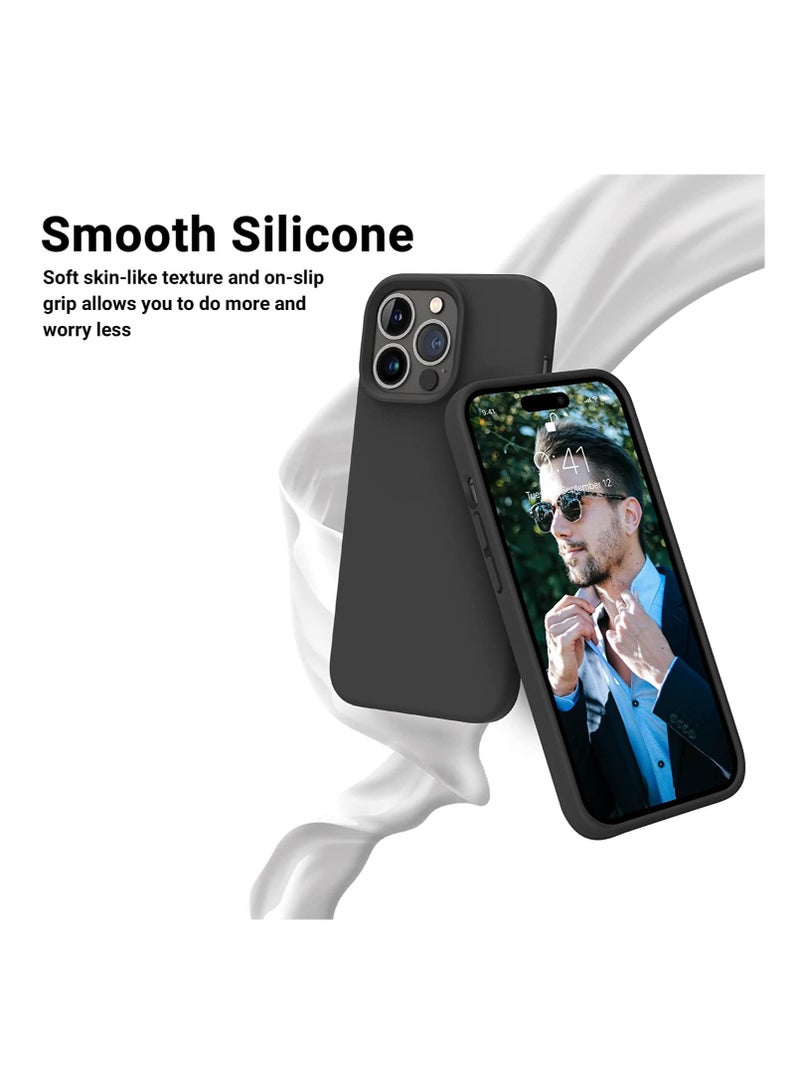 ELTRAZONE Designed for iPhone 14 Pro Max Case, Silicone Shockproof Slim Thin Phone Case for iPhone 14 Pro Max 6.7 inch (Black) - Image 2