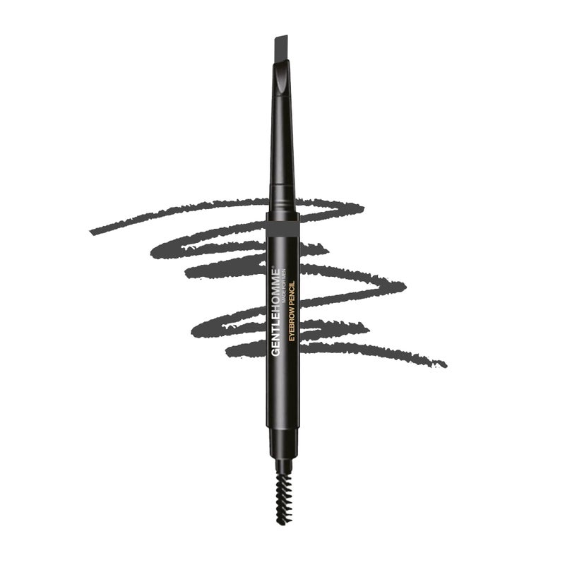 Gentlehomme Men's Brow Pencil - 2-in-1 Brow Brush & Lead Pencil - Shape, Define & Fill In Eyebrows - Ultra-Thin - Long-Lasting Color - Vegan - Gray - Image 1