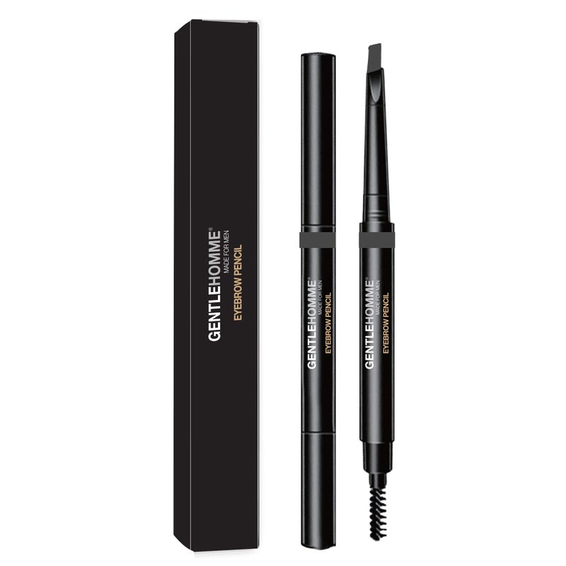 Gentlehomme Men's Brow Pencil - 2-in-1 Brow Brush & Lead Pencil - Shape, Define & Fill In Eyebrows - Ultra-Thin - Long-Lasting Color - Vegan - Gray - Image 3