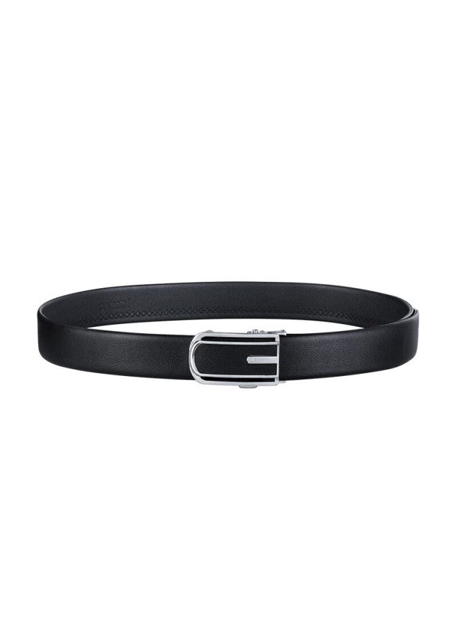 Satchi Men's Business Luxury Automatic Buckle First Layer Cowhide Leather Belt Gift Box 125cm - Image 5
