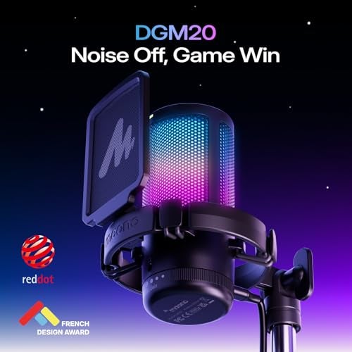MAONO USB Gaming Microphone Noise Cancellation Condenser Mic with Mute Gain Monitoring Boom Arm Mic for Streaming Podcast Twitch YouTube Discord PC Computer PS4 PS5 Mac GamerWave DGM20S - Image 3