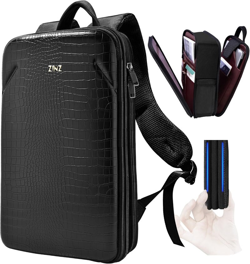 ZINZ Slim & Expandable Laptop Backpack 15 15.6 16 Inch Case, Water Resistant Travel Backpack Compatible with MacBook Pro/Neo 16" 15", Dell XPS 15 16 and Most 15" 15.6" 16" Notebooks - Image 1