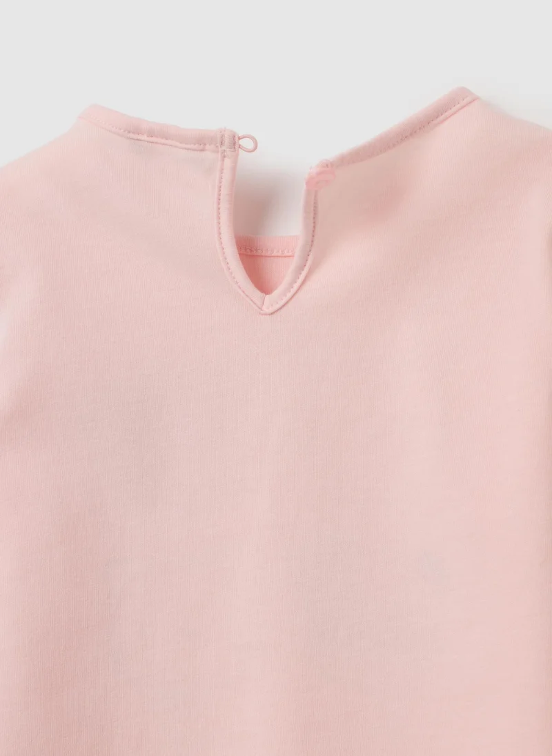 او في اس BABY GIRL COTTON PINK REGULAR FIT SHIRT