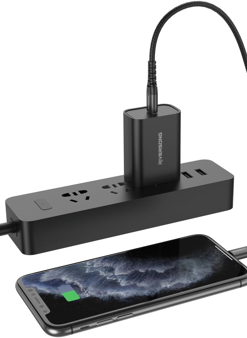 RIVERSONG RIVERSONG Cable Alpha L5 20W PD Lightning iPhone to Type-C, Black  - Image 4