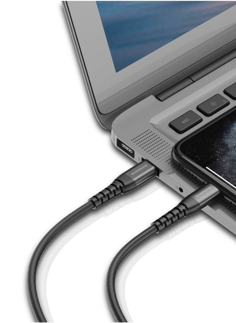 RIVERSONG RIVERSONG Cable Alpha L5 20W PD Lightning iPhone to Type-C, Black  - Image 5