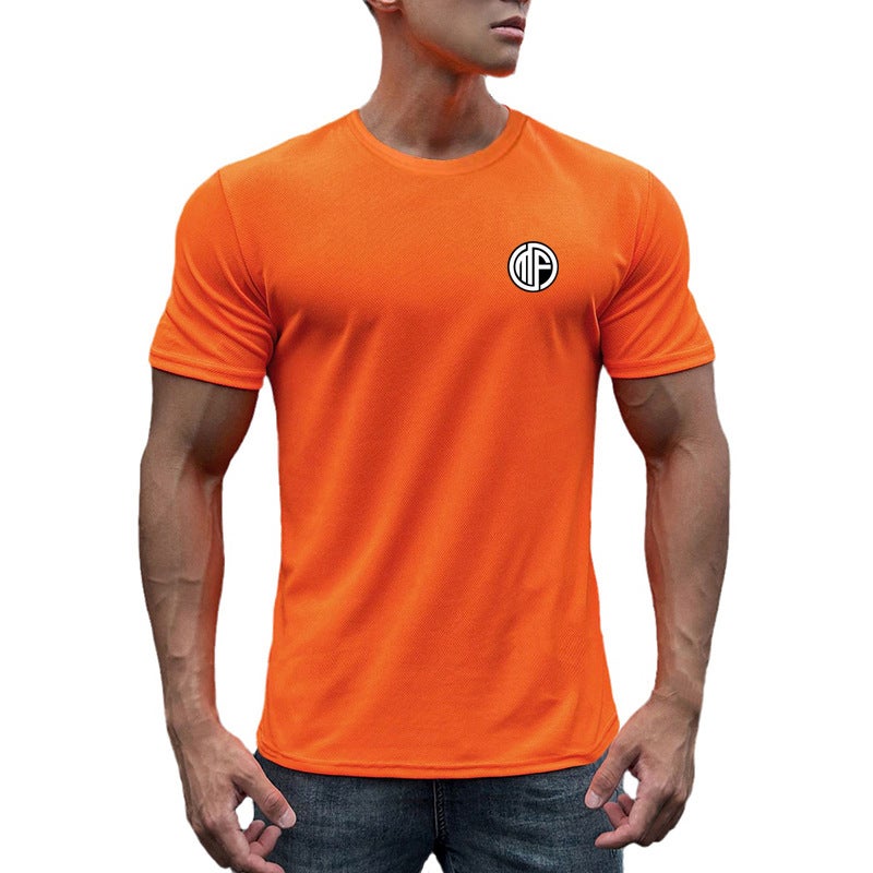 Fitness short sleeve men''s quick-drying breathable stretch slim sports hurdle training bodybuilding trendy muscle summer T-shirt - Image 5