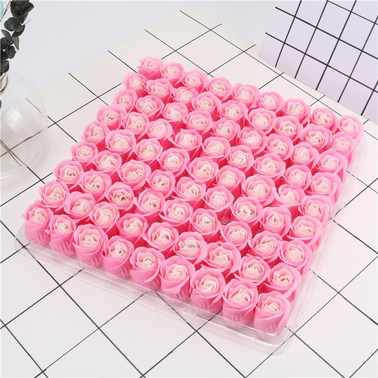 KASTWAVE 81 PCS Rose Soap Flowers Gift Set, Scented Floral Bouquet Soap Petals for Women, Romantic Bath Shower Spa Gift, Ideal for Valentine’s Day, Wedding, Birthday, Anniversary, Party Favors - Image 3