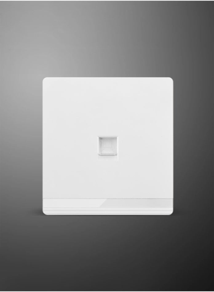 Vmax Computer Ethernet Socket with Port Frameless Slim Aluminum Panel High-Speed Wired Network Outlet Stylish Design Easy Wall Installation (WHITE) - Image 5