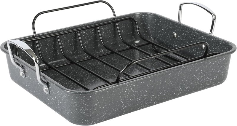 Kenmore كينمور كيتون رمادي منقط 165 × 125 × 32 صينية شواء من الفولاذ الكربوني مع رف - Image 1