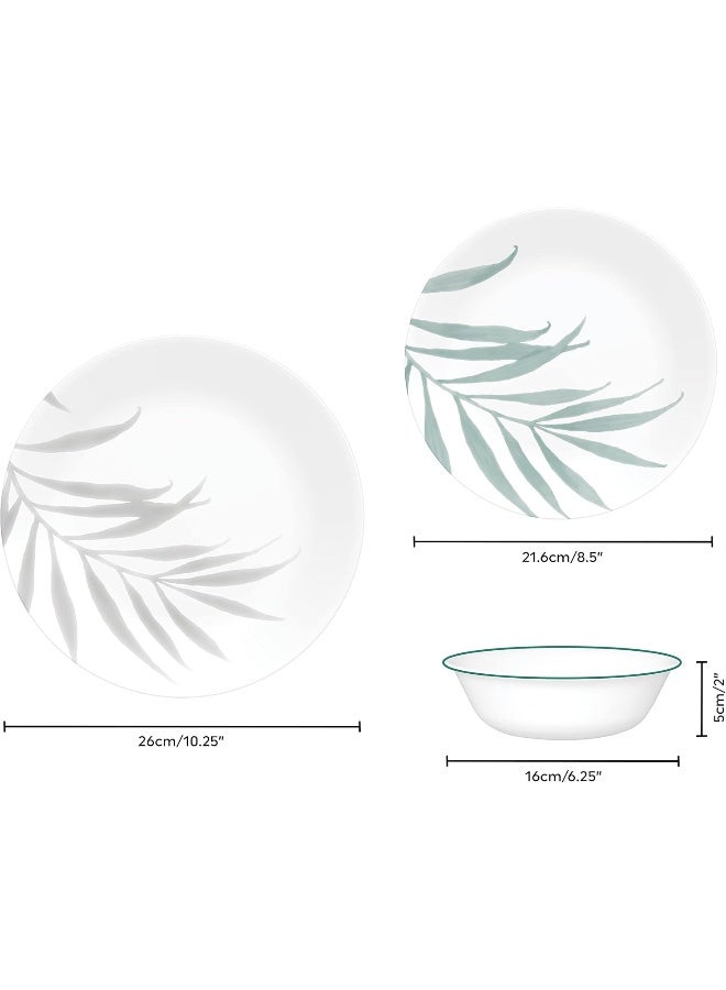 Corelle Dinnerware Set (12pc Set, Solar Print)-Dinner Set for 4 - Image 2