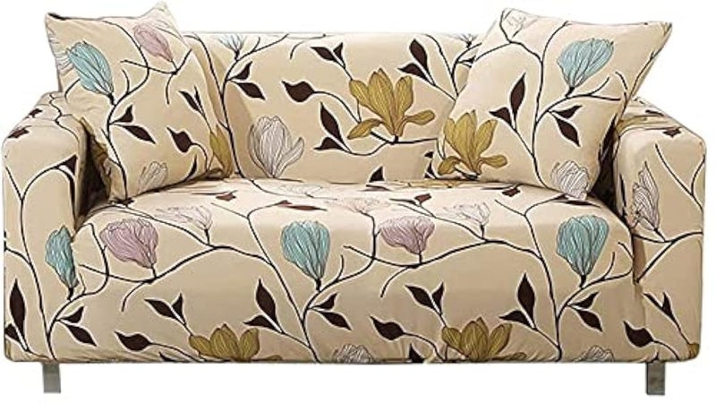 HOOBUY Printed Sofa Cover Stretch Couch Covers Patterned Sofas Seater Slipcovers for 3 Cushion Couch Set MNK 3 SeaterLarge 2 Seater