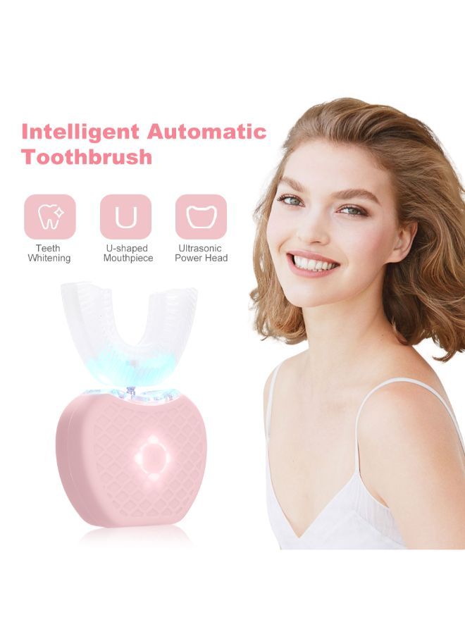 NIBEMINENT U Shape Ultrasonic Electric Toothbrush With 4 Modes Wireless Charger White 0.28kg - Image 4
