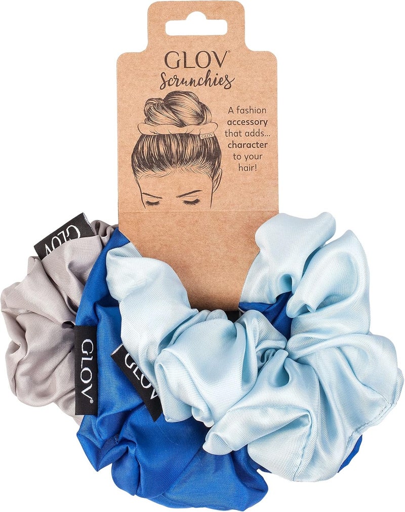Hair Scrunchies for Women and Girls Elastic Satine Scrunchy Hair Bobbles Soft Hair Bands Hair Ties Headbands for All Types of Hair Ponytail Holder Big Hair Scrunchie Pack of 3