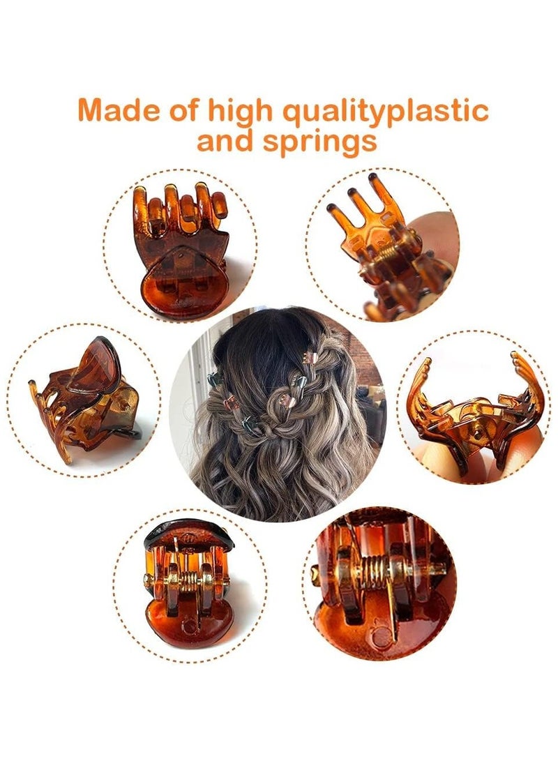 سونسر 20 قطعة مشابك مشابك مشابك شعر صغيرة غير قابلة للانزلاق لشعر الفتيات (أسود وبني) - Image 2