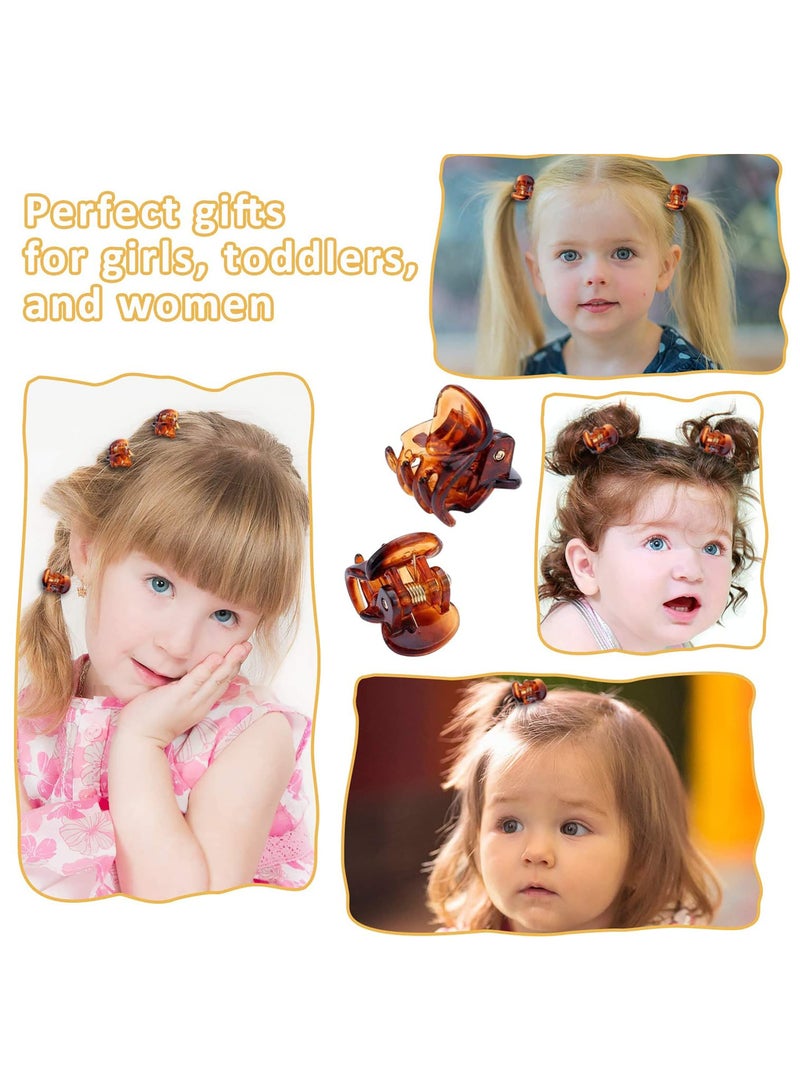 سونسر 20 قطعة مشابك مشابك مشابك شعر صغيرة غير قابلة للانزلاق لشعر الفتيات (أسود وبني) - Image 4