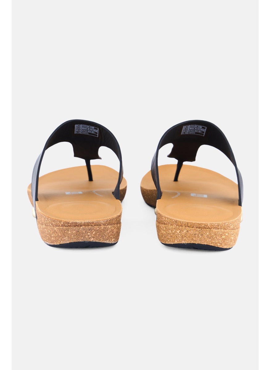 FitFlop Women Toe Post Slip On Sandals, Black  - Image 2