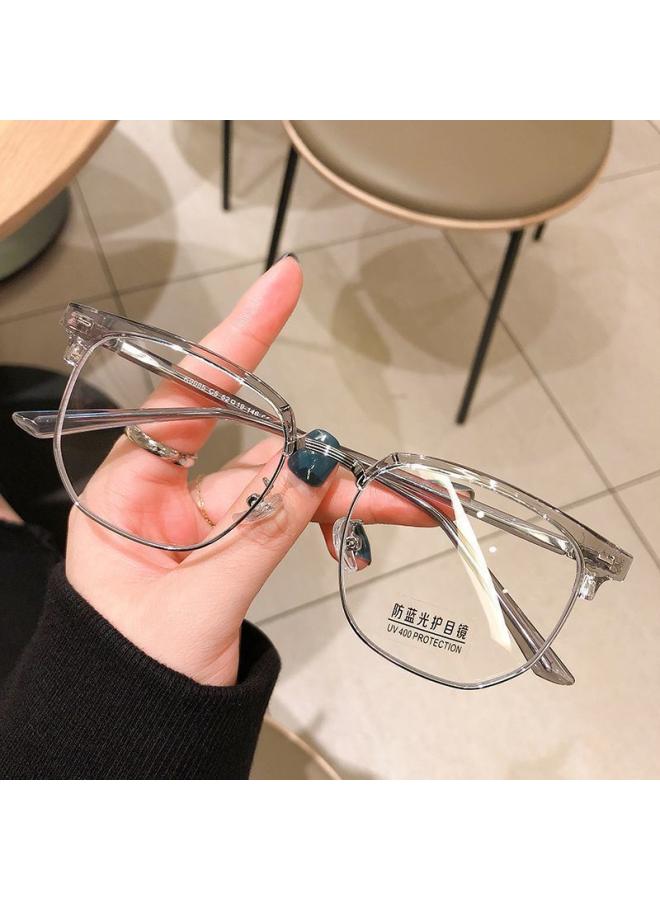 Generic Sven Tech Male Student Myopia Glasses Retro Scummy Half-frame Trendy Ruan Handsome Anti-blue Light Glasses Female With Degrees 