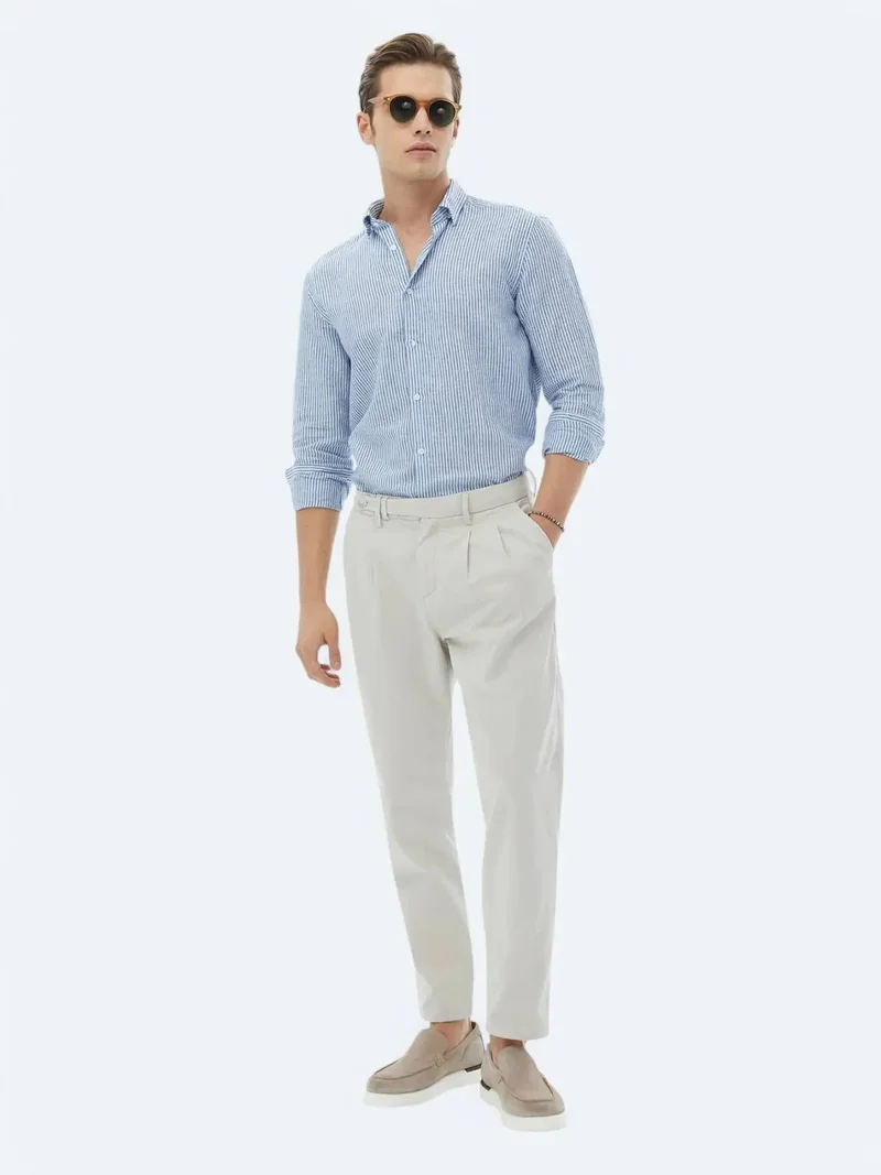 كيب بنطال قطني 100% بتصميم جزرة أنيق وعصري بنقشة حجرية