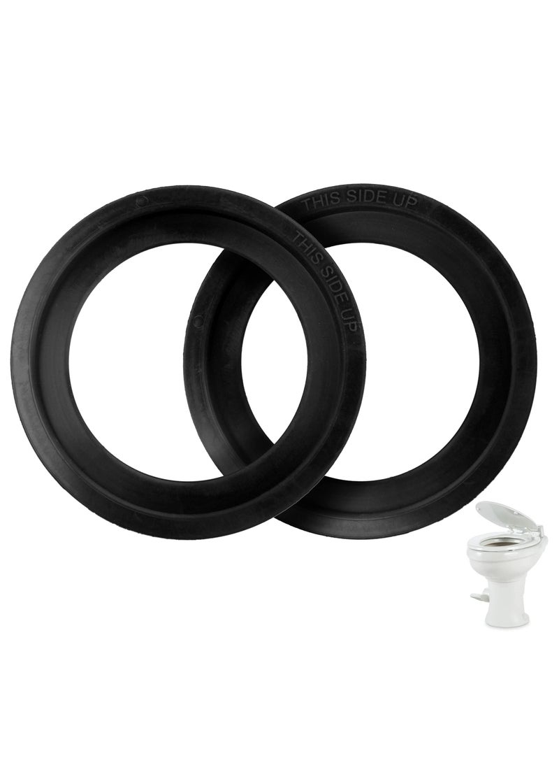 2 Pack Toilet Flush Ball Ring Seal Kit Replacement Gaskets Sealand Parts for Dometic RV Toilets - Image 1