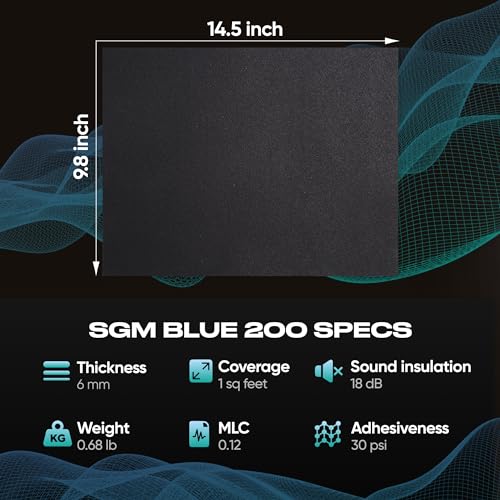 SGM Blue 200 mil (6mm) 10 sqft Car Sound Insulation - Heat and Cool Liner - Self Adhesive Closed Cell Foam Deadening Material - PE Foam Sound Deadener - Image 4