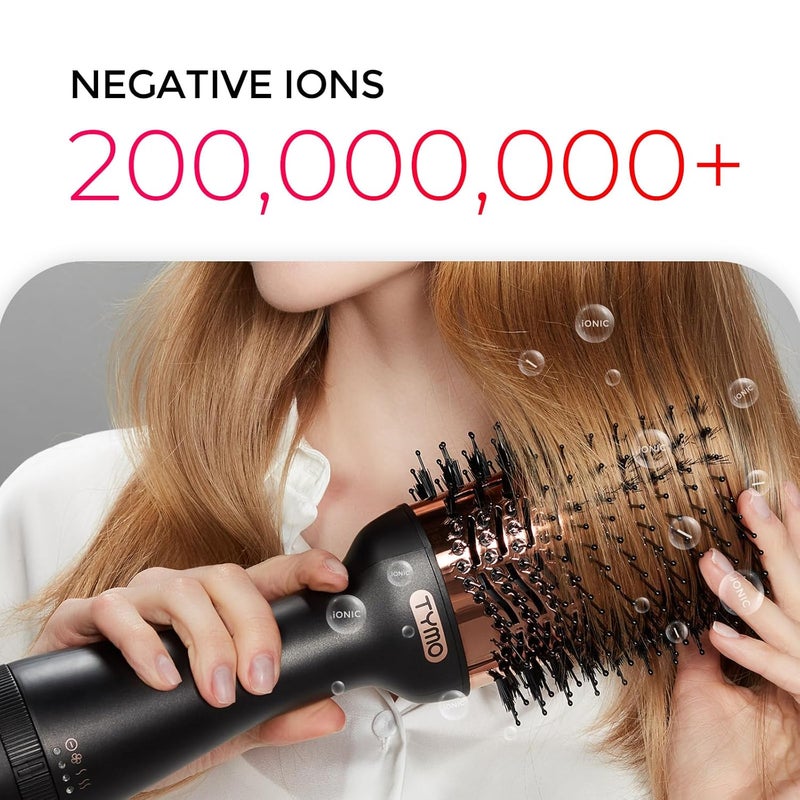 TYMO Volumizer Hair Dryer Brush, 4 In 1 Ionic Hair Dryer And Styler Volumizer With Oval Titanium Barrel, Hot Air Straightener Brush For Smooth Frizz-Free Blowout, 1200 Watts - Image 3