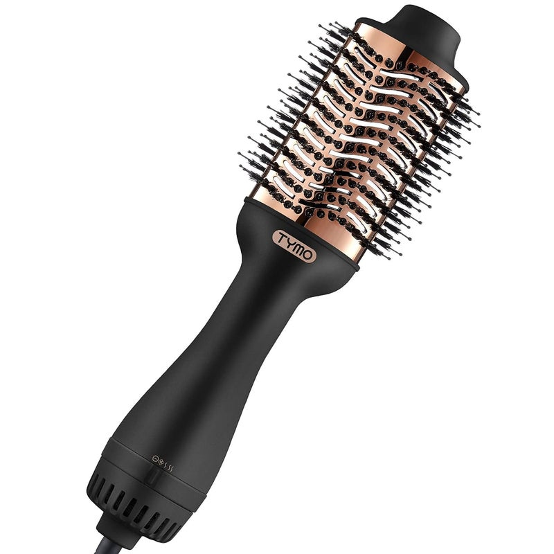 TYMO Volumizer Hair Dryer Brush, 4 In 1 Ionic Hair Dryer And Styler Volumizer With Oval Titanium Barrel, Hot Air Straightener Brush For Smooth Frizz-Free Blowout, 1200 Watts - Image 1